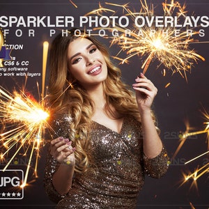 Sparkler overlays, Photoshop overlays, Christmas overlays, Gold bokeh overlays, Christmas lights photo overlays, Wedding sparklers overlay