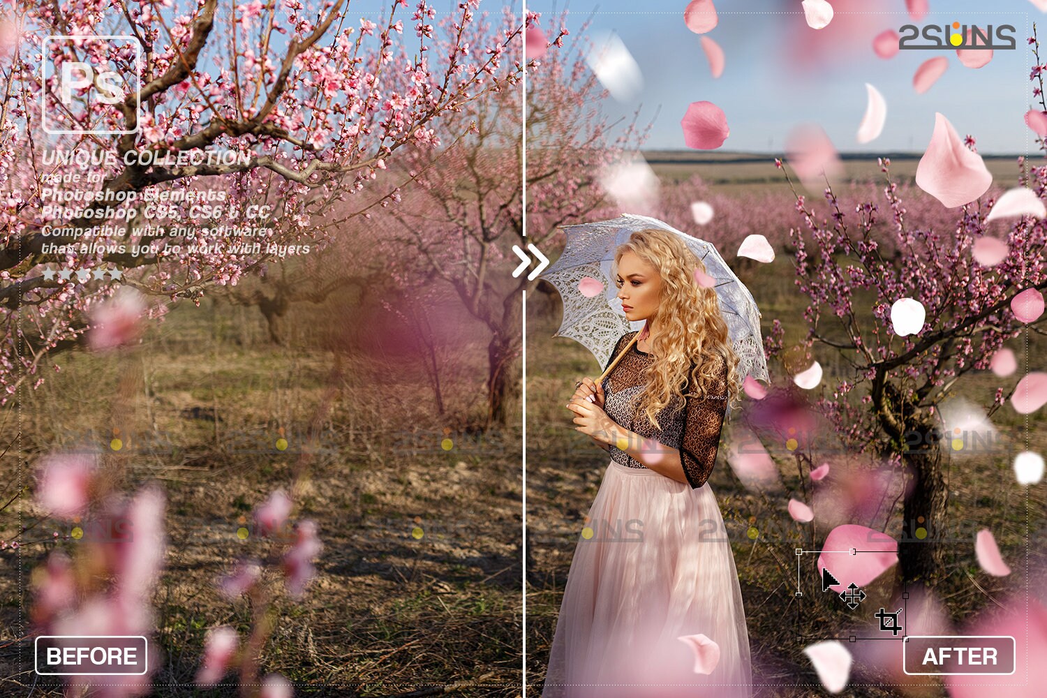 Flower overlays & overlay Petals flower overlay Etsy