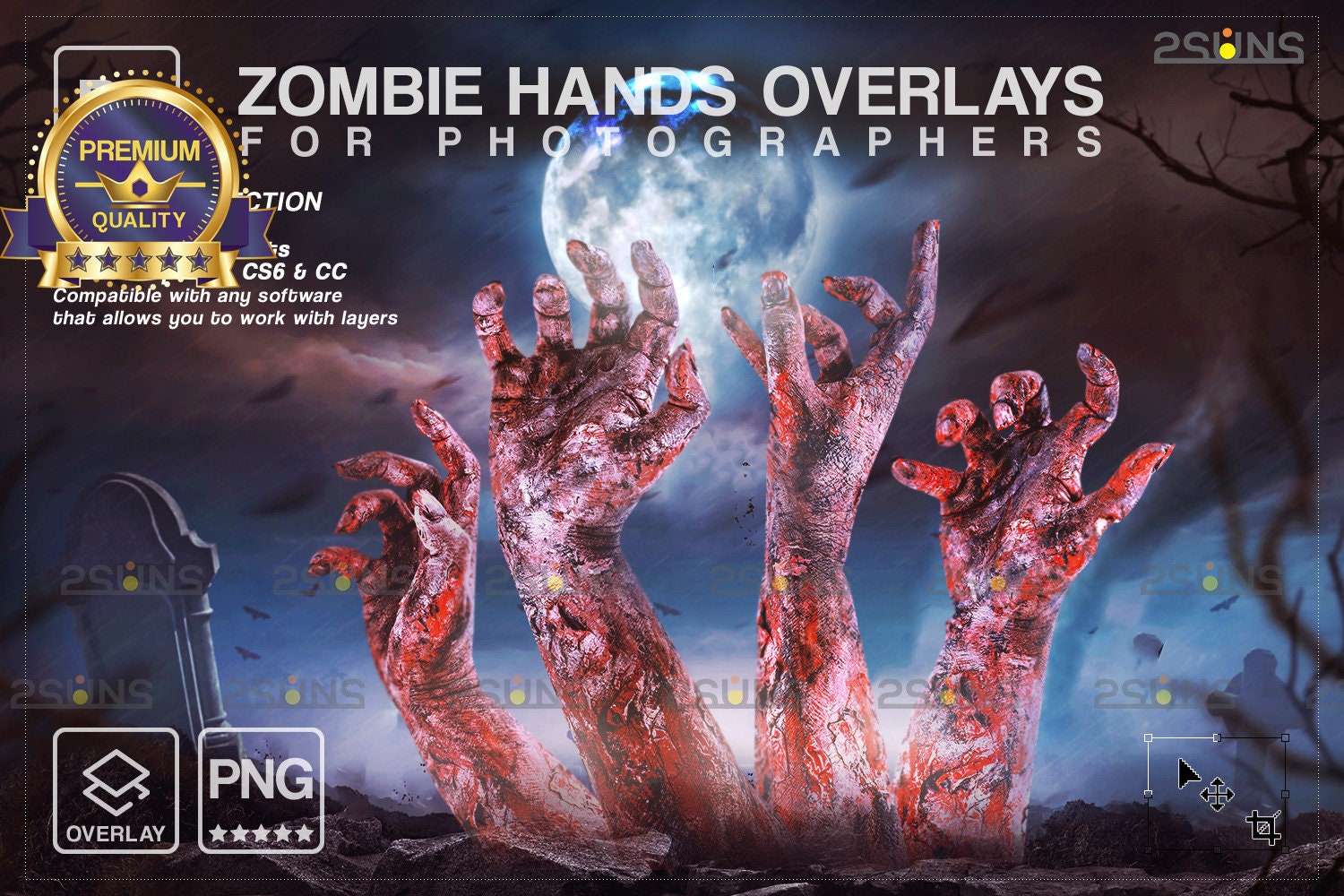 Halloween overlay, Photoshop overlays, Zombie hands photo overlays, Halloween pumpkin overlays, Ghost overlay, Scary Halloween clipart