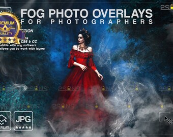 White smoke overlays, Fog overlay, Photoshop overlays, Halloween smoke bomb overlays, Magic fog photo overlays, Smoke backdrops