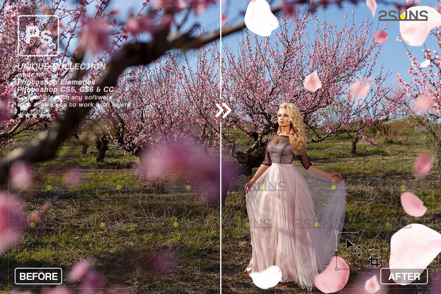 Flower overlays & overlay Petals flower overlay Etsy