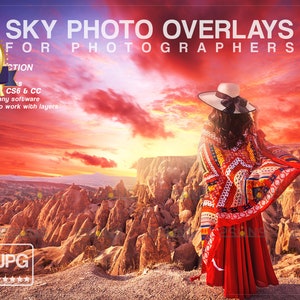 Sunset sky overlay, Photoshop overlays, Rainbow light photo overlays, Blue sky overlays, Night sky overlays, Pastel Sky Overlays
