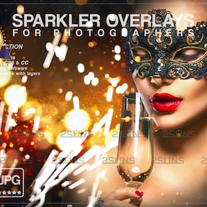 Wedding sparkler overlay, Photoshop overlays sparklers, Bokeh overlays, Digital gold overlays, Magic photo overlays, Sparkler overlays