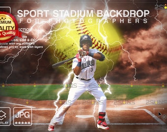 Softbalachtergrond, Baseball Memory Mates, Photoshop-overlays, Sport digitale achtergrond, Softbal-overlay, Honkbalveld, Softbal Memory Mate