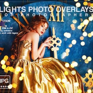 Sparkler overlay, Christmas overlays, Photoshop overlays, Gold bokeh overlay, Sparklers overlay, Christmas lights photo overlays