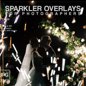 Sparkler overlay, Photoshop overlays, Christmas overlays, Gold bokeh overlay, Christmas lights photo overlay, Wedding sparklers overlay