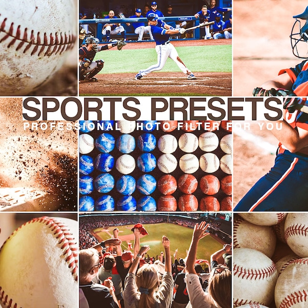 Lightroom Baseball presets, Basketball presets, Sport presets, Softball presets, mobile and desktop, moody sport preset