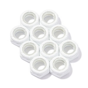 Custom Axle Nuts Hardware (10) Roller Skate / Quad Skate / Derby Skate - WHITE Defiant Upgrades