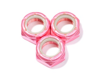 カスタムキングピンナットハードウェア（3）スケートボード/ロングボード/ペニーボード/クルーザー - BUBBLEGUM Defiantアップグレード