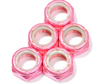 カスタムキングピンナットハードウェア（5）ローラースケート/クワッドスケート/ダービースケート - BUBBLEGUM Defiantアップグレード