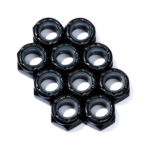 Custom Axle Nuts Hardware (10) Roller Skate / Quad Skate / Derby Skate - BLACK Defiant Upgrades