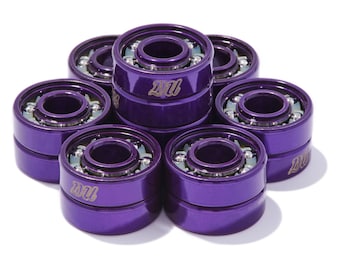 Premium Skate Bearings (16) Roller Skate / Quad Skate / Derby Skate - PURPLE Defiant Upgrades