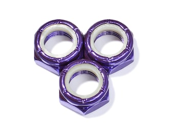 カスタムキングピンナットハードウェア（3）スケートボード/ロングボード/ペニーボード/クルーザー - パープルディファイアントアップグレード