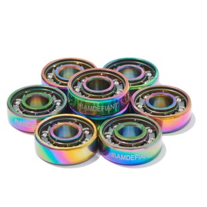 Premium Skate Lagers (8) Skateboard / Long Board / Penny Board / Cruiser - OIL SLICK Defiant Upgrades