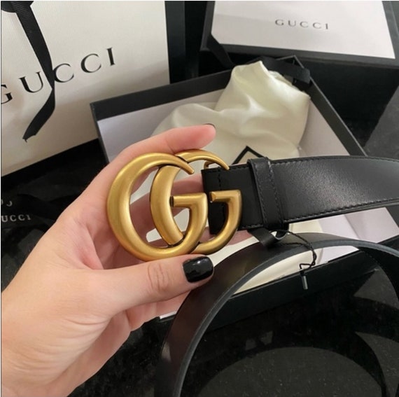 Black Gucci Belt 1.5