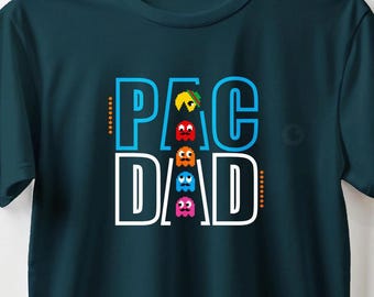 Pac-Dad Tee, Funny shirt for men, Fathers Day Tee | Pacman Design Tee
