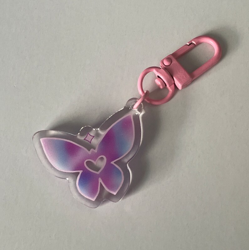 Clove Valorant Agent Butterfly Abilities Acrylic Keychain Cute Kawaii