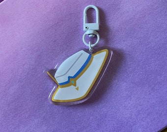 Cypher Hat Valorant Acrylic Keychain | Fun Kawaii Gift for Gamers | Double Sided Acrylic Charm | deadlybearhug