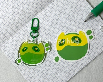 Gekko Moshpit Ability Valorant Acrylic Keychain Sticker | Cute Kawaii Gift for Gamers | Double Sided Epoxy Acrylic Charm | deadlybearhug