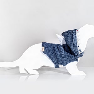 Shark knit sweater for ferret image 2