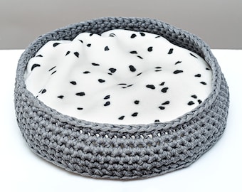 Crochet Ferret Basket. Handmade Ferret Bed