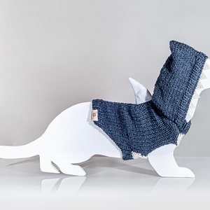 Shark knit sweater for ferret