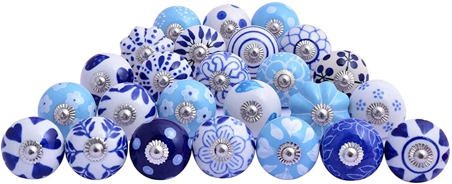 Assorted Knobs Vintage Indian Handmade Ceramic Knobs Etsy