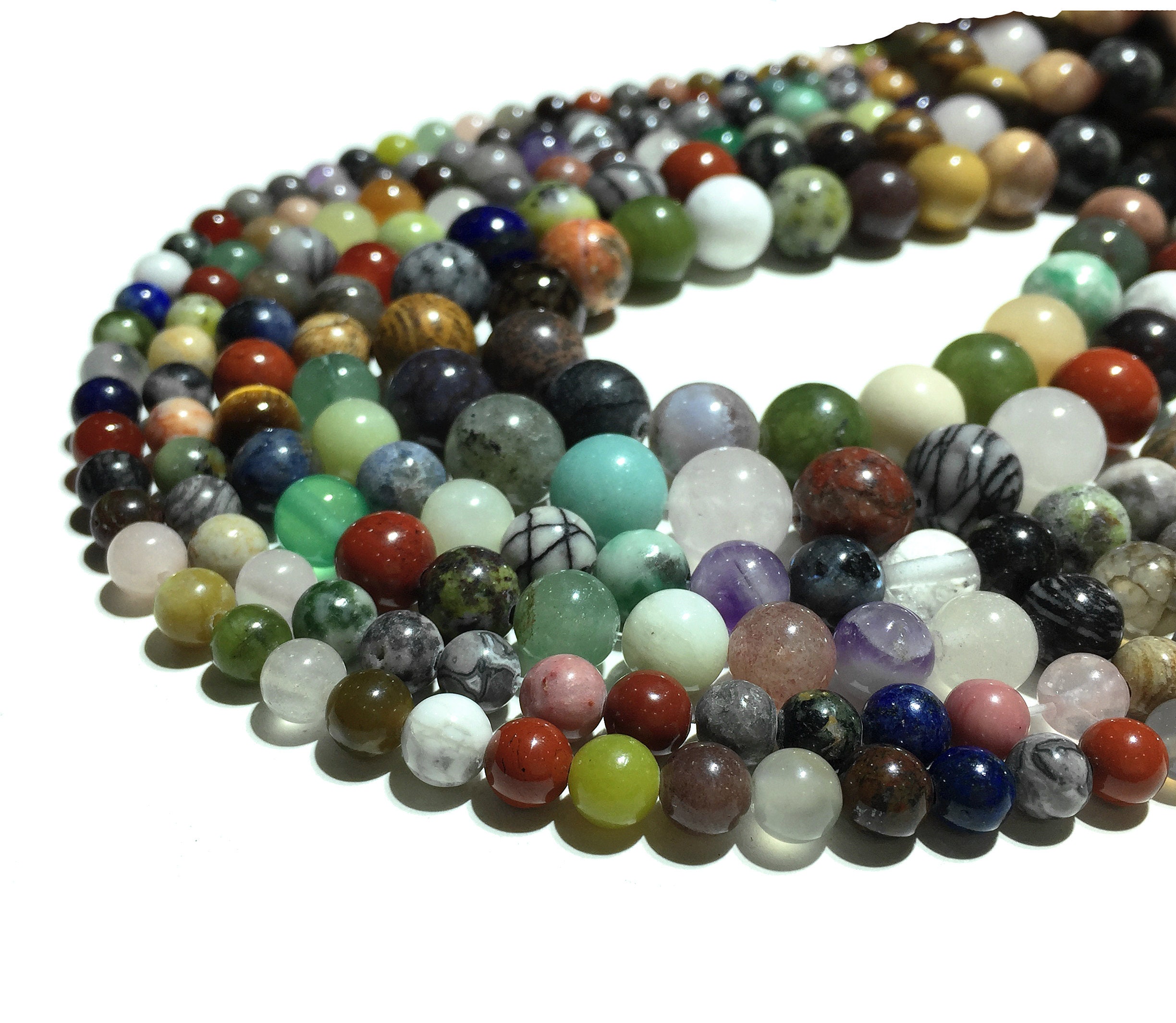 Natural Mix Color Jasper beads 4mm 6mm 8mm 10mm Polished Round Etsy
