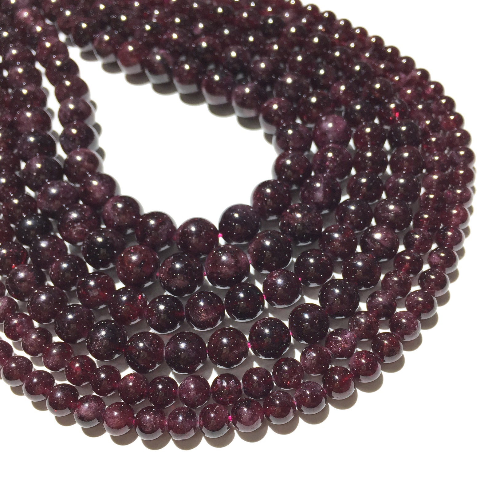 Natural Red Garnet Beads 4mm 6mm 8mm 10mm 12mm Polished Round | Etsy