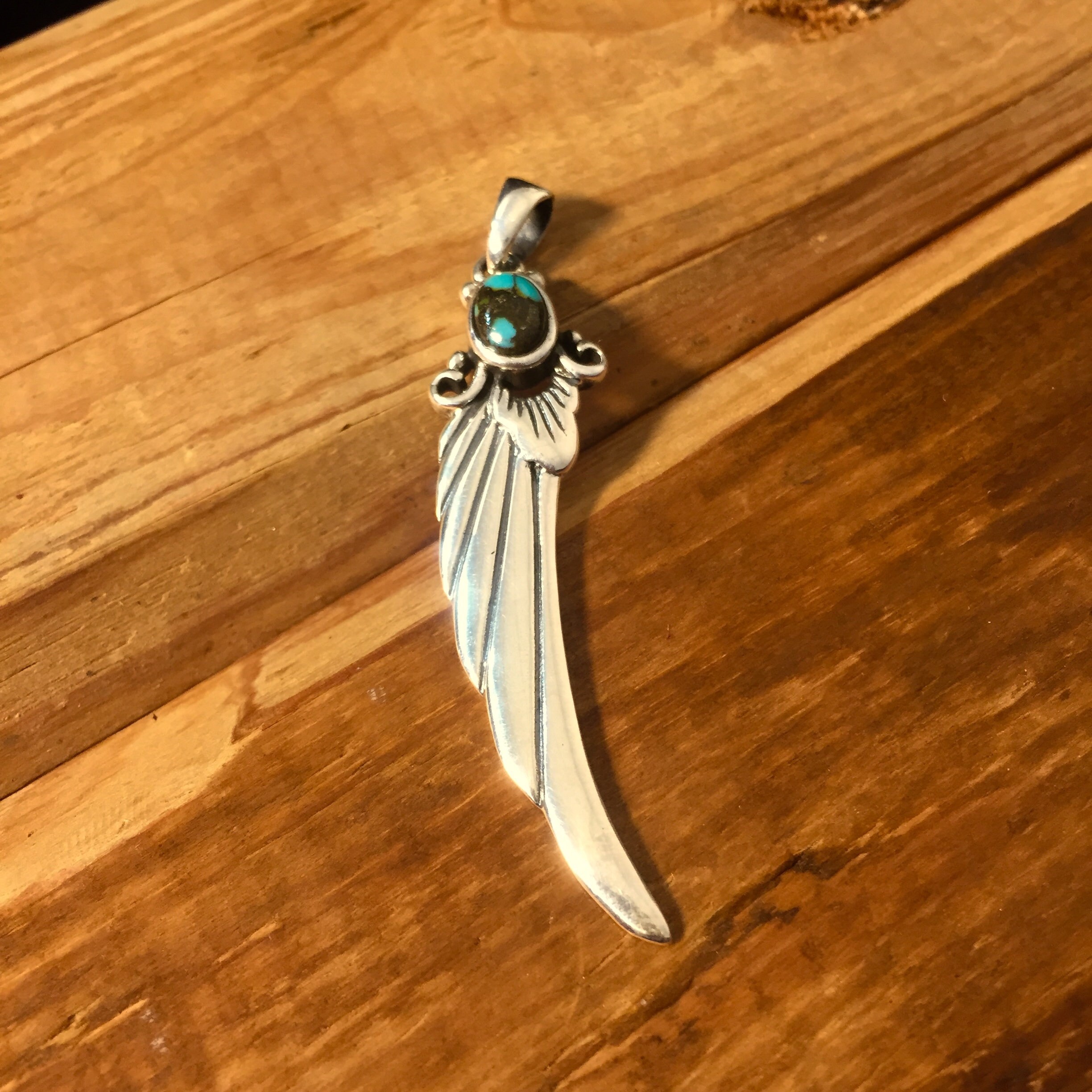 9x52mm 925 Sterling Silver Feather Pendant | Takahashi Goro 9x52mm 925 Sterling Silver Feather Pendant | Takahashi Goro