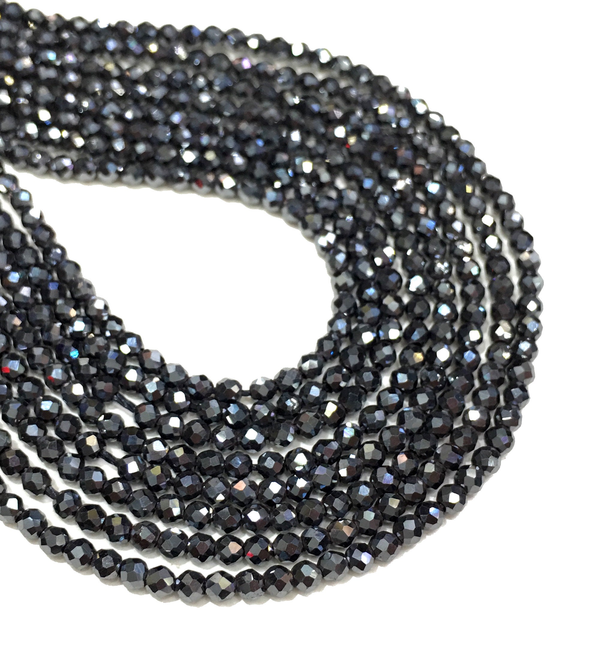  GEM-Inside 14mm Natural Black Hematite NonMagnetic Gemstone  Loose Beads Round Energy Stone Power Beads for Jewelry Making 15