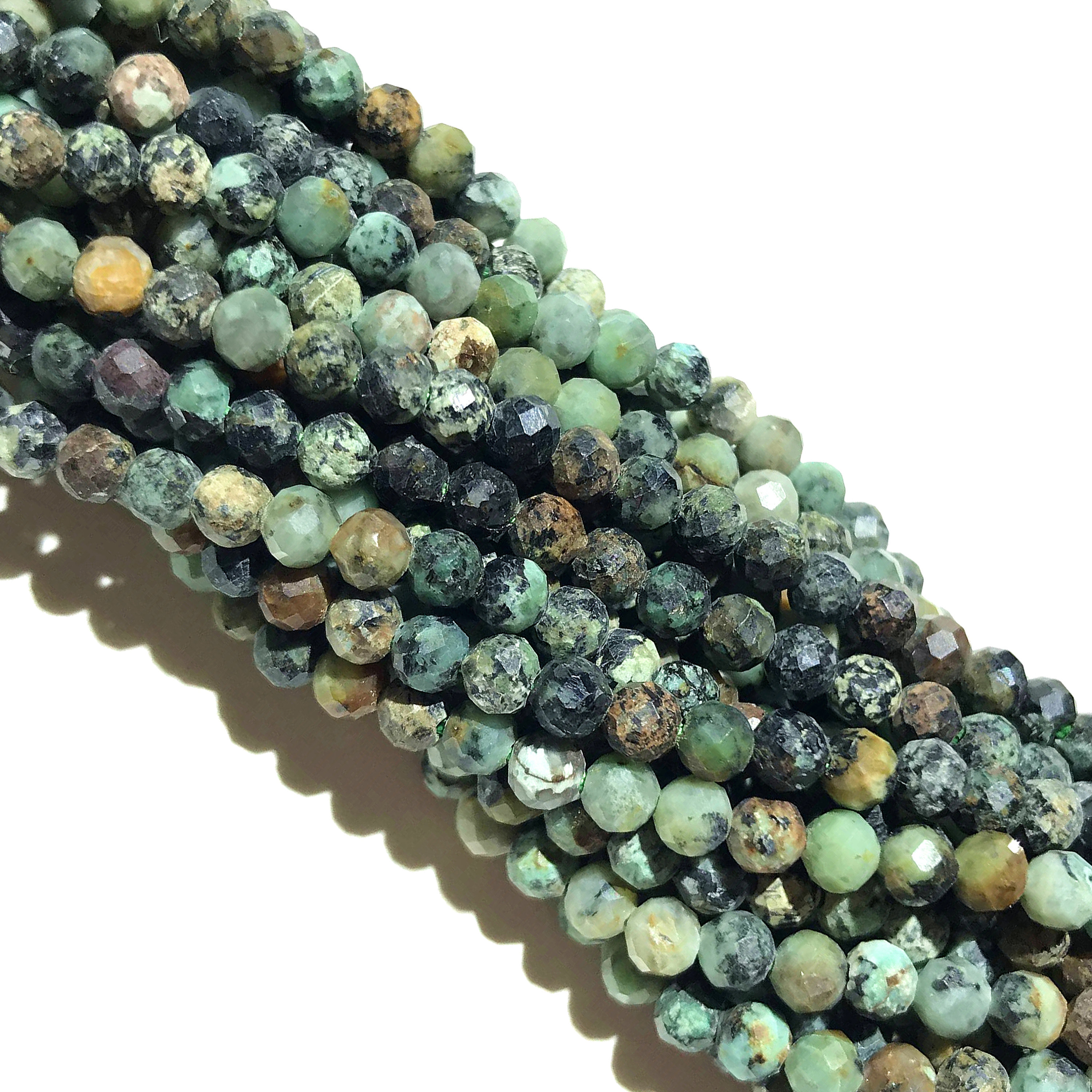 Natural African Turquoise Beads 2mm 3mm 4mm Faceted Round Etsy