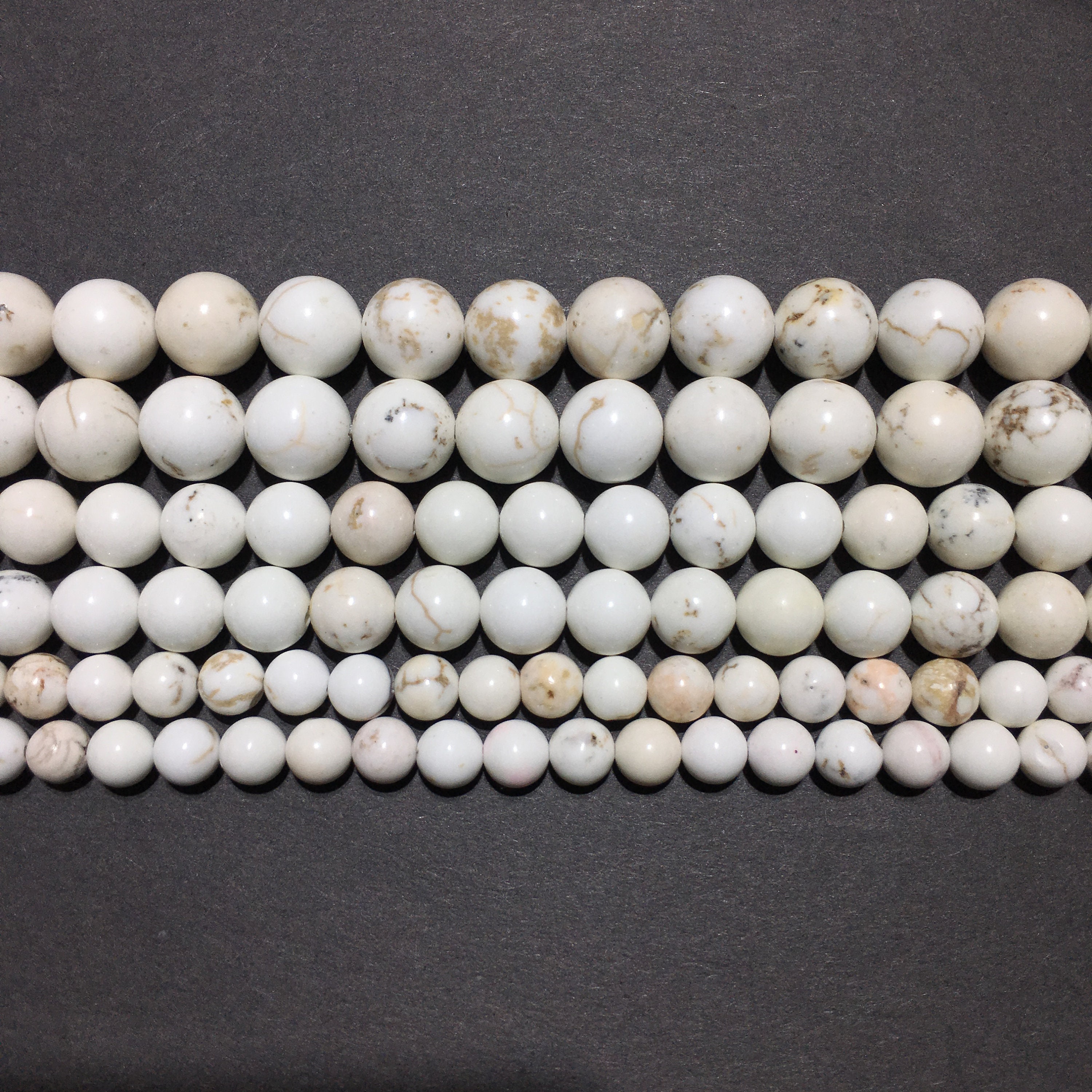 Natural White Turquoise Beads 4mm 6mm 8mm 10mm 12mm Round Etsy
