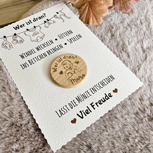 Geschenk zur Geburt / zum Baby - Entscheidungsmünze "Baby" für Mama & Papa
