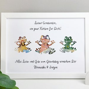 Personalisiertes Geldgeschenk zum Geburtstag Motiv Kröten - Etsy.de