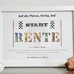 personalisiertes Geldgeschenk zum Ruhestand | zur Rente | Pension - Motiv "START"