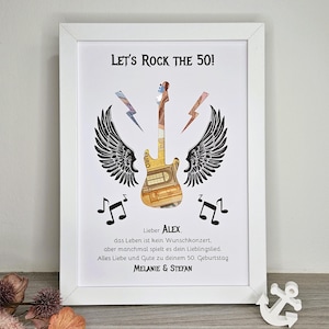 personalisiertes Geldgeschenk zum Geburtstag - Motiv "Let's rock" | Geburtstagsgeschenk