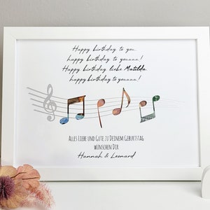 personalisiertes Geldgeschenk zum Geburtstag - Motiv "Geburtstagslied"