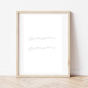Amen Amen Print, Digital Download, Printable Art