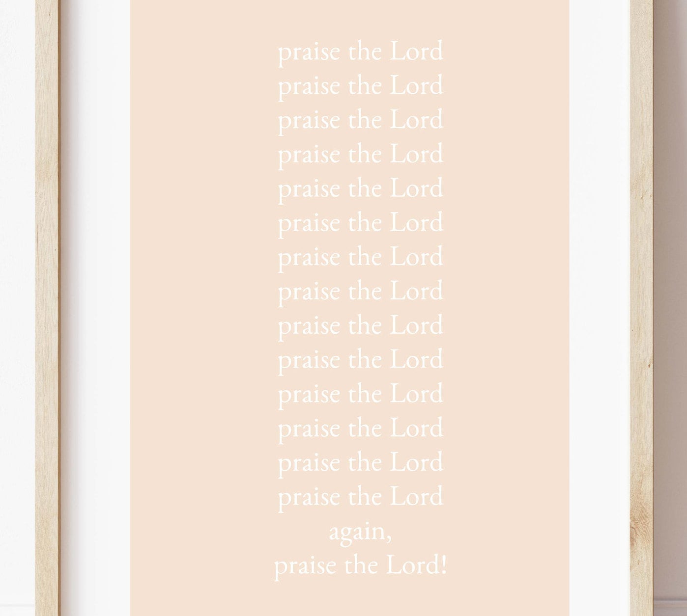 Praise the Lord Print, Light Beige, Digital Download, Printable Art - Etsy