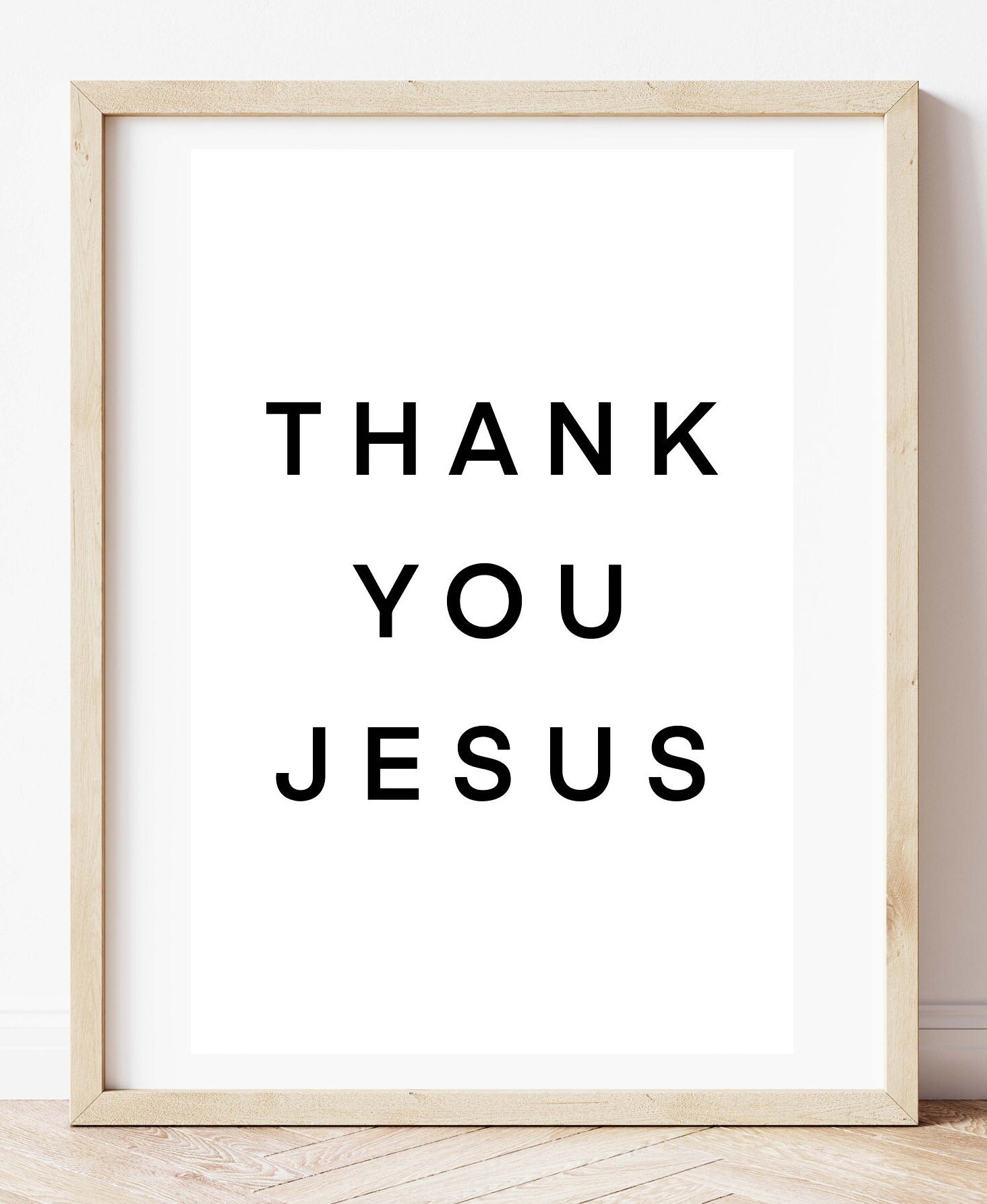 Thank You Jesus Print, Black Font, Digital Download, Printable Art - Etsy