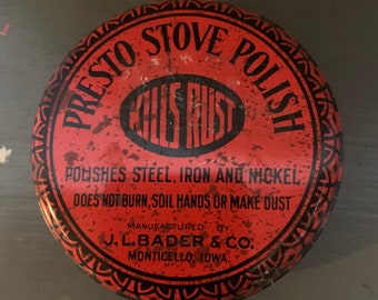 Presto Stove Polish Tin