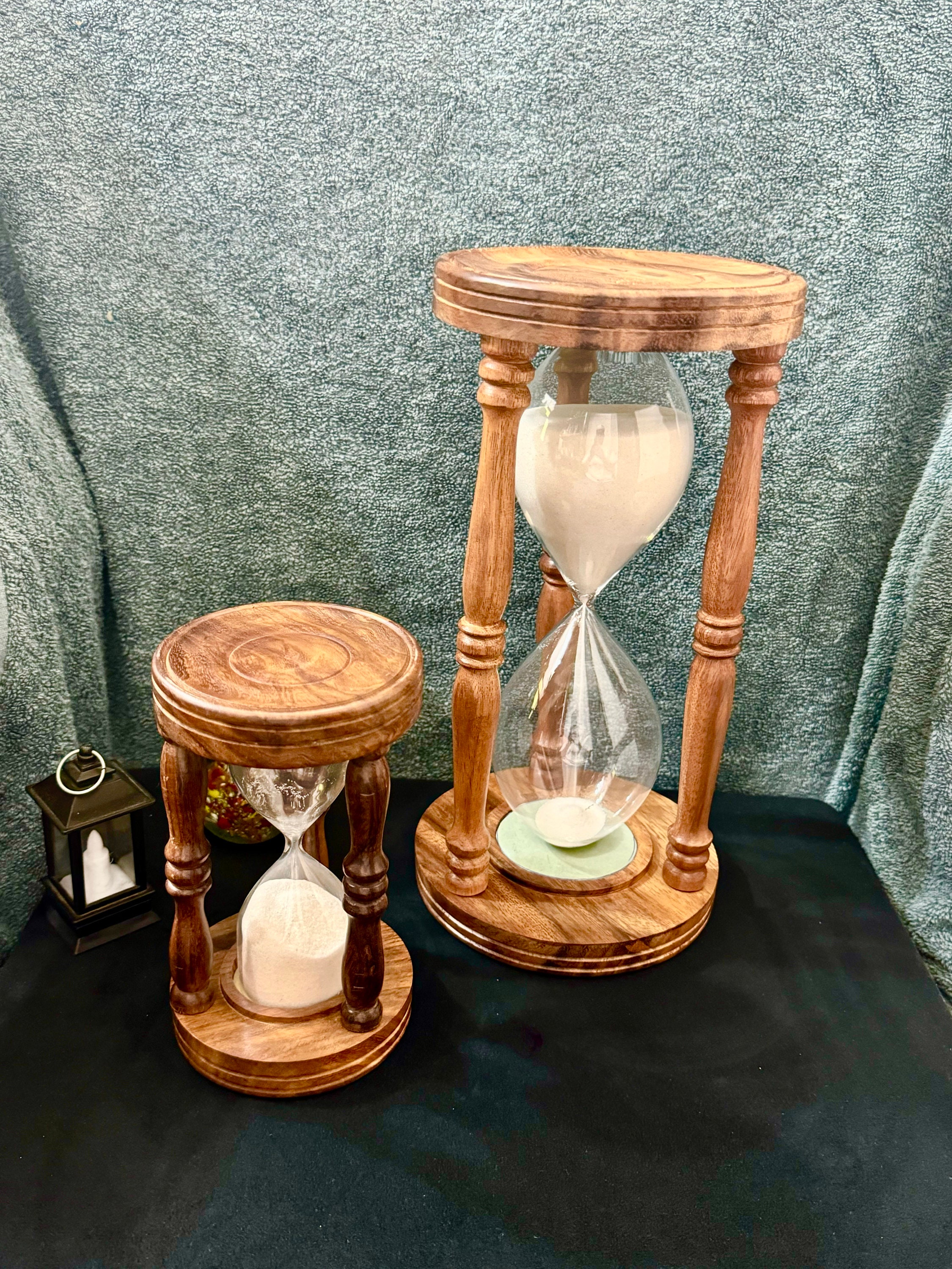 Engraved Wooden Hourglass: Personalized Sand Timer, Natural Home Decor ...