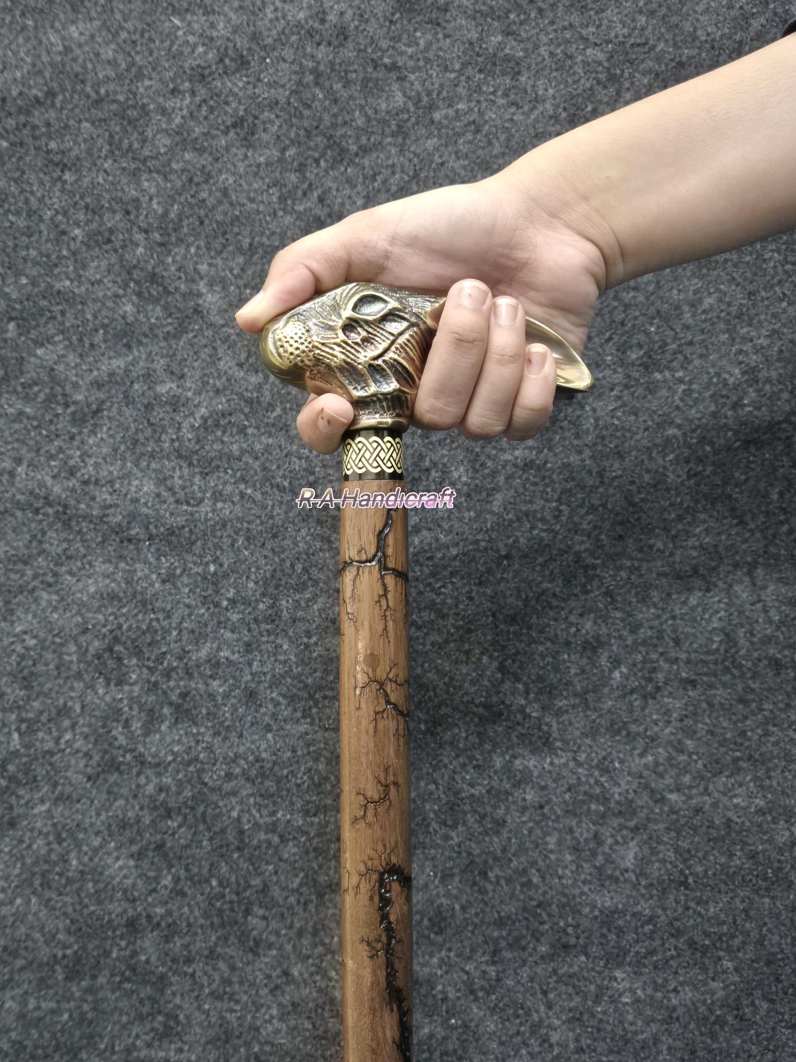 Victorian Brass Rabbit Handle Walking Cane - Wooden Mobility Stick - Etsy