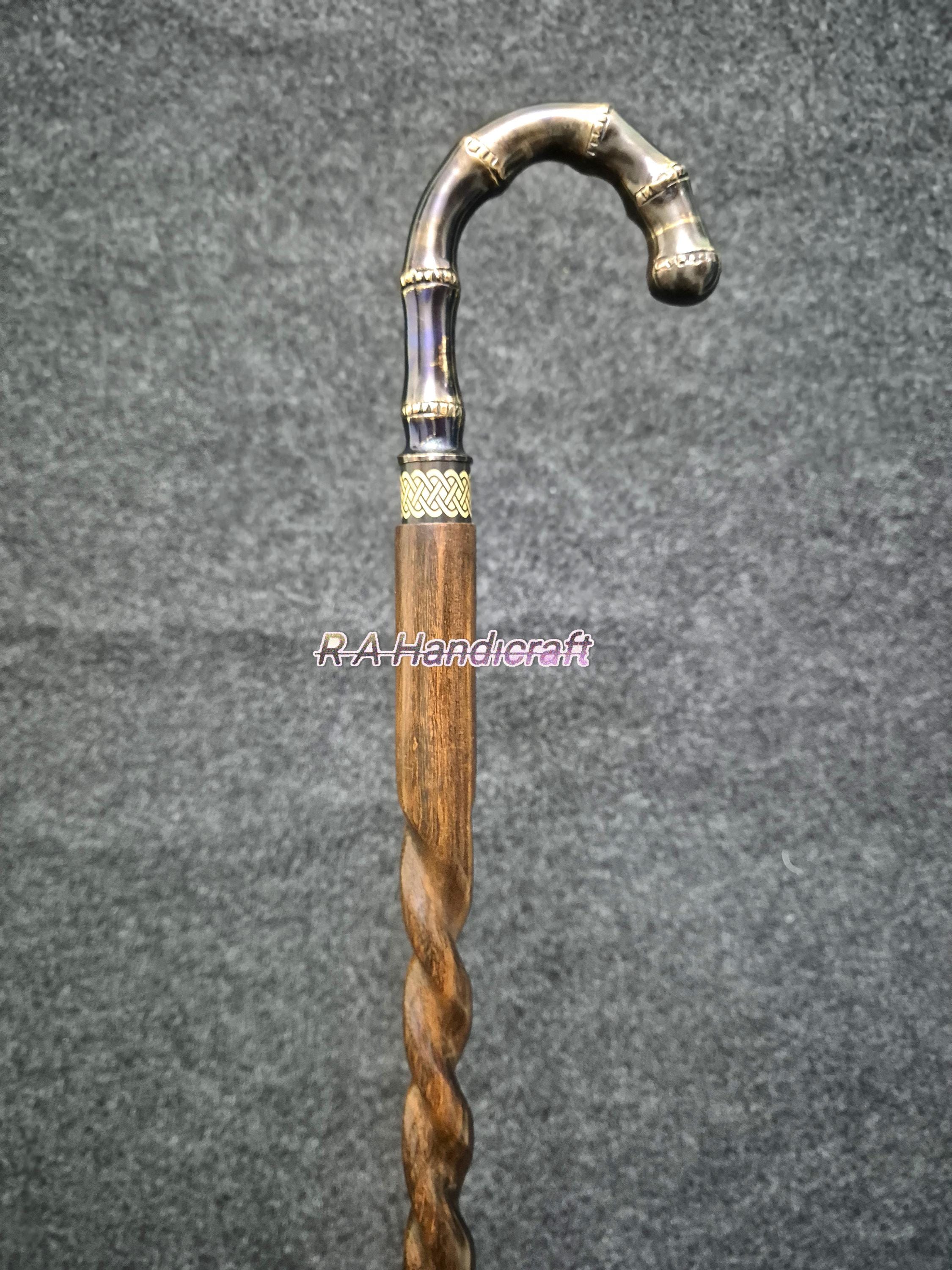 Brass Eagle Handle Wooden Walking Stick Antique Walking Cane For Men Women Gift | UK