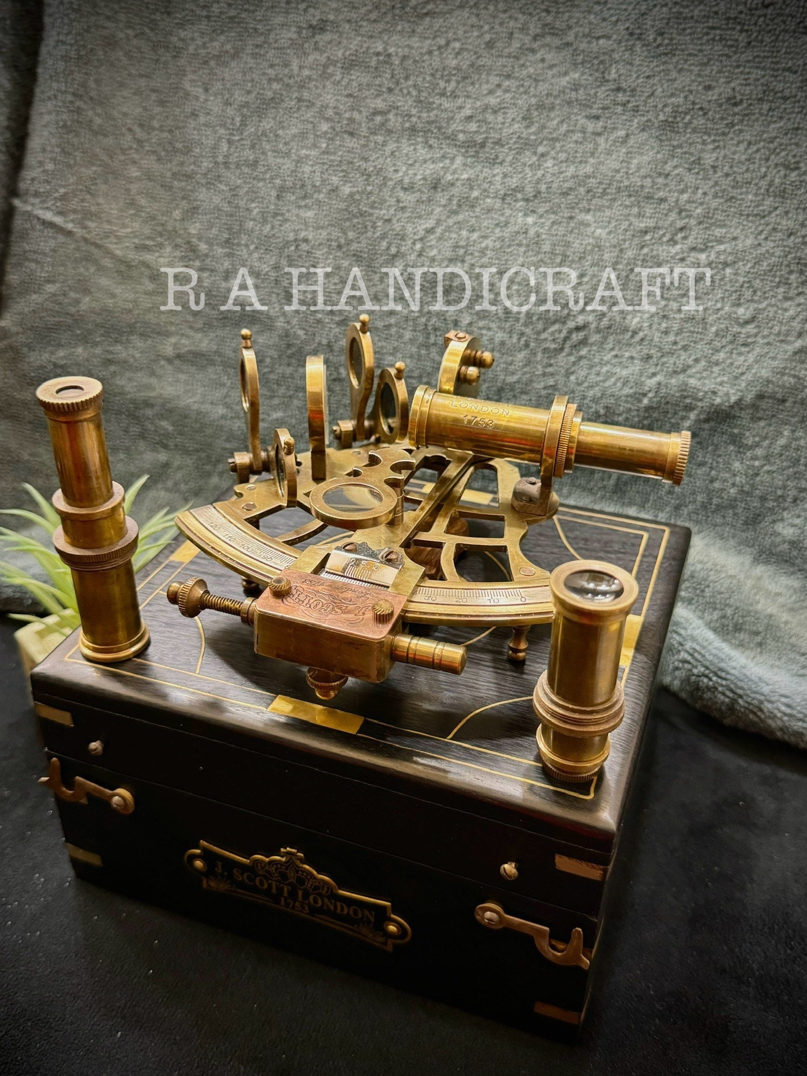 Lumberkart Sextant nautique vintage J Scott fait à la main en Lumberkart Sextant nautique vintage J Scott fait à la main en