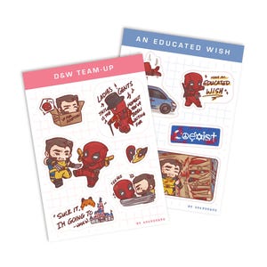 D&W sticker sheet