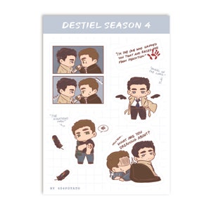 Destiel Season 4 sticker sheet