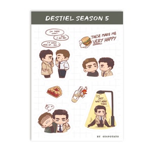 Destiel Season 5 sticker sheet