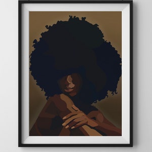 Its Giving Goddess | Black Women Art | Printable | Digital Download | African | Afro | Natural Hair | Home Decor |Art Decor | Black Art